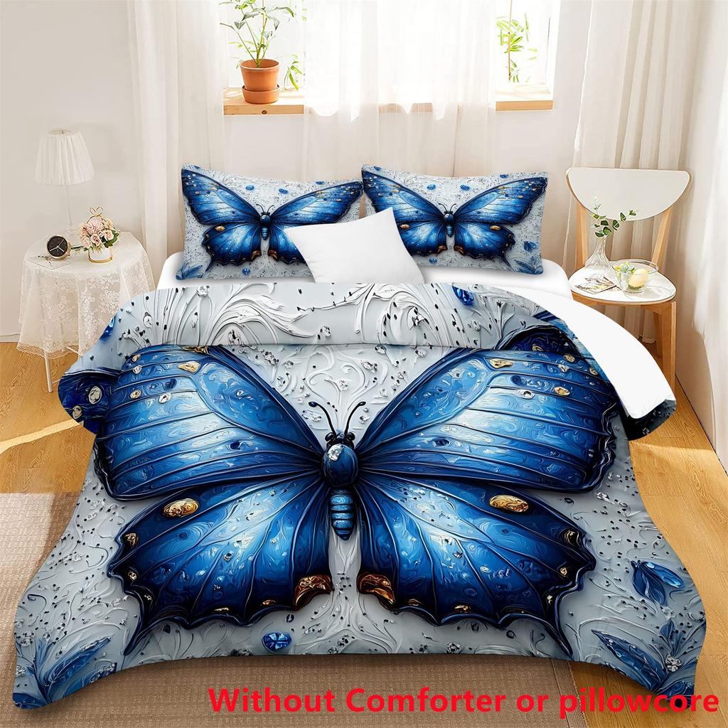 Duvet cover set Butterfly series 3D digital printing single double quilt set three-piece set
