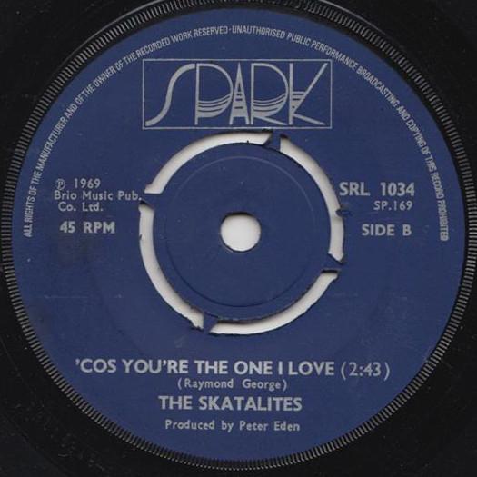 

7inch Record SKATALITES Please Let Me Hide SRL1034 Spark 1969 UK Rock Used