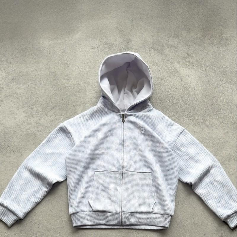 Y2K Streetwear Hooded Waffle Knit Sweatshirt Pants Set With Embroidered Letters Unisex Casual Outfit