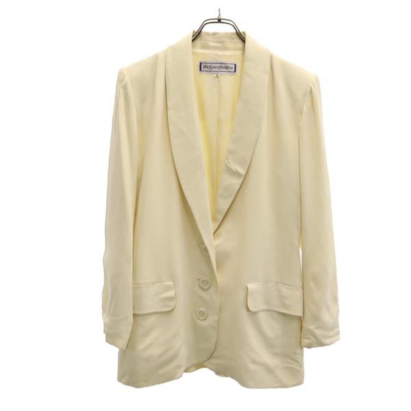 YVES SAINT LAURENT tailored jacket S Ivory system Women Used
