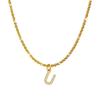 European and American Wind Titanium Steel Sparkling Necklace Women Inlaid with Zirconium 26 English Letters Pendant Collarbone Chain Girls High Sense