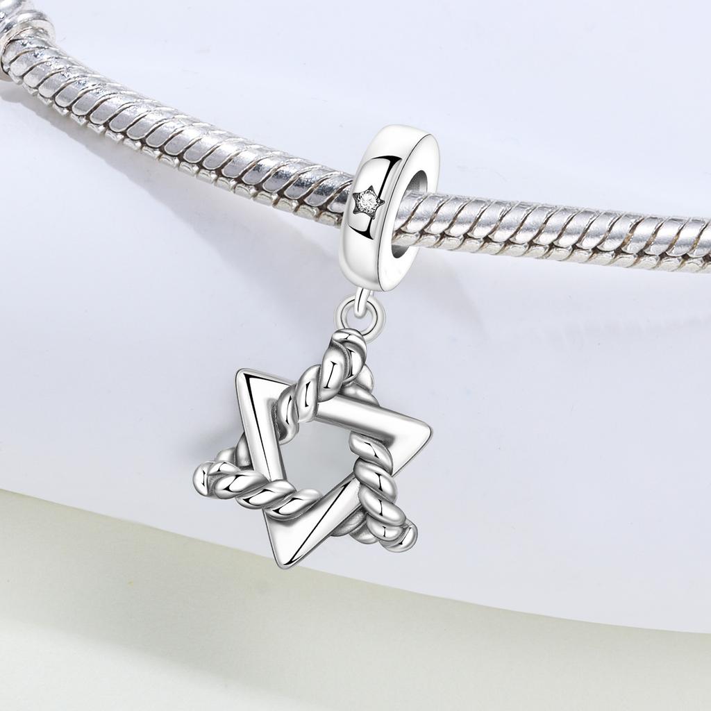 Winter Snowflake Copper Silver Plated Bracelet Pendants Colorful Zircon Necklace Charms Beads DIY Jewelry Accessories for Party
