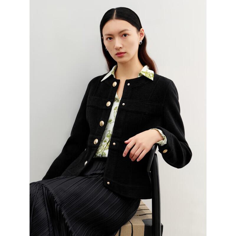 JZ Annakol Women's H-Line Short Double-Faced Wool Coat