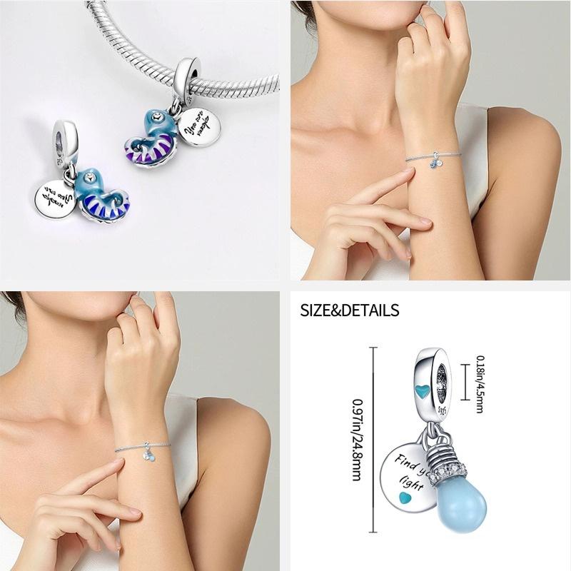 Universalcopper Pendant Suitable For Pan Charm Bracelet Red Series Beads Exquisite Jewelry Party Festival Gift