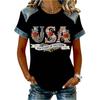 Damen Frühlingstop Sommerhemden für Damen Lässiges USA-Print-Design Damen Sommerhemden Damen Sommeroberteile Schick Lässig