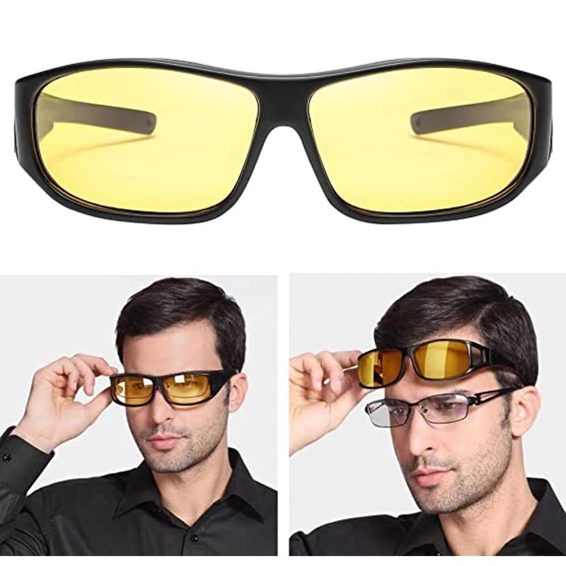 Professional Night Vision Driving Glasses - Anti-Glare UV Protection Sunglasses for Car, Motorcycle, and Bike Riders