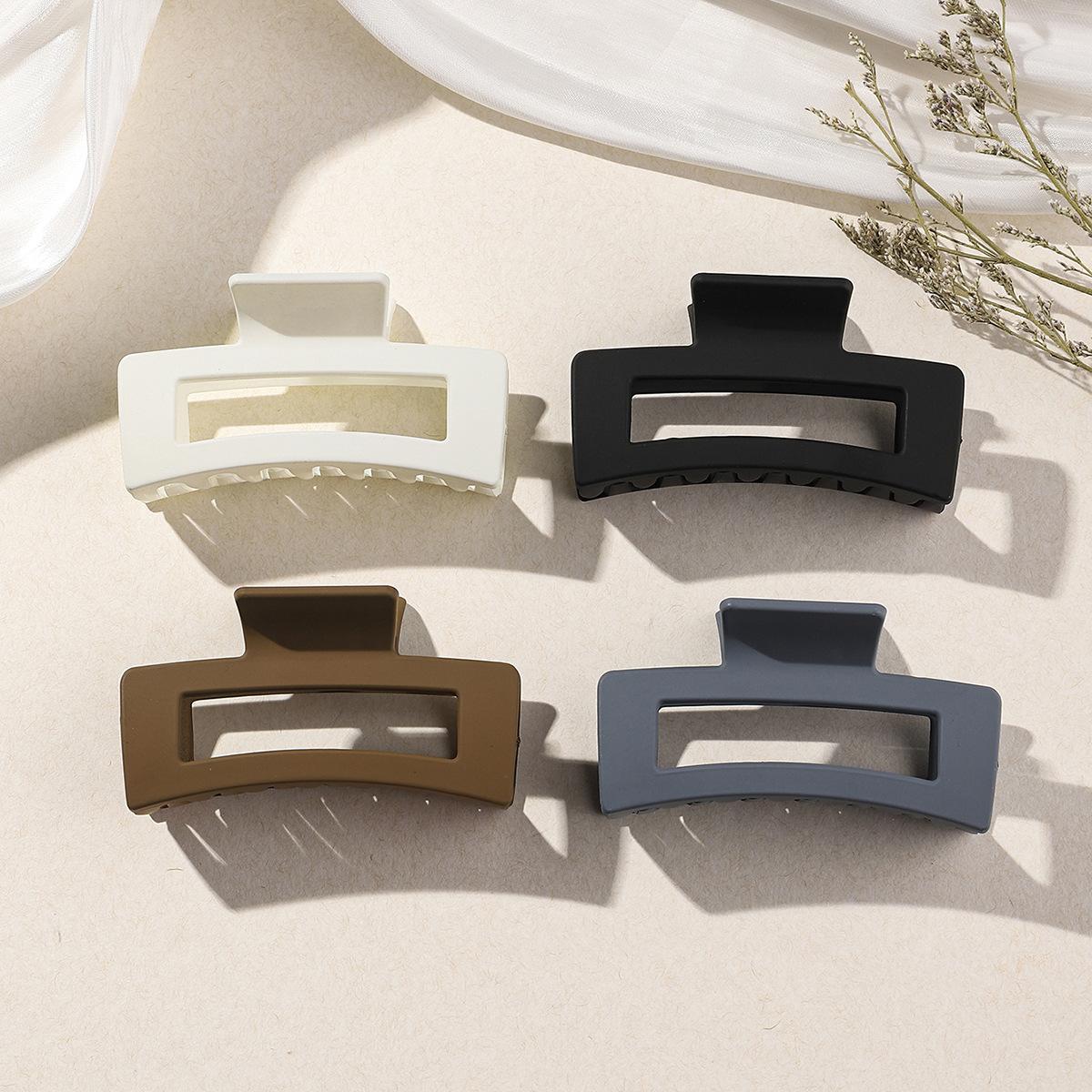 

4 шт. Большая матовая квадратная заколка для волос, минималистичная квадратная заколка для волос для причесок, заколка для волос для купания, аксессуар для волос, заколка-акула