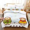 Cartoon Sheep Duvet Cover Set Cute White Sheep Flowers Pattern King Queen Full Size for Kids Boy Girl Gift Polyester Bedding Set