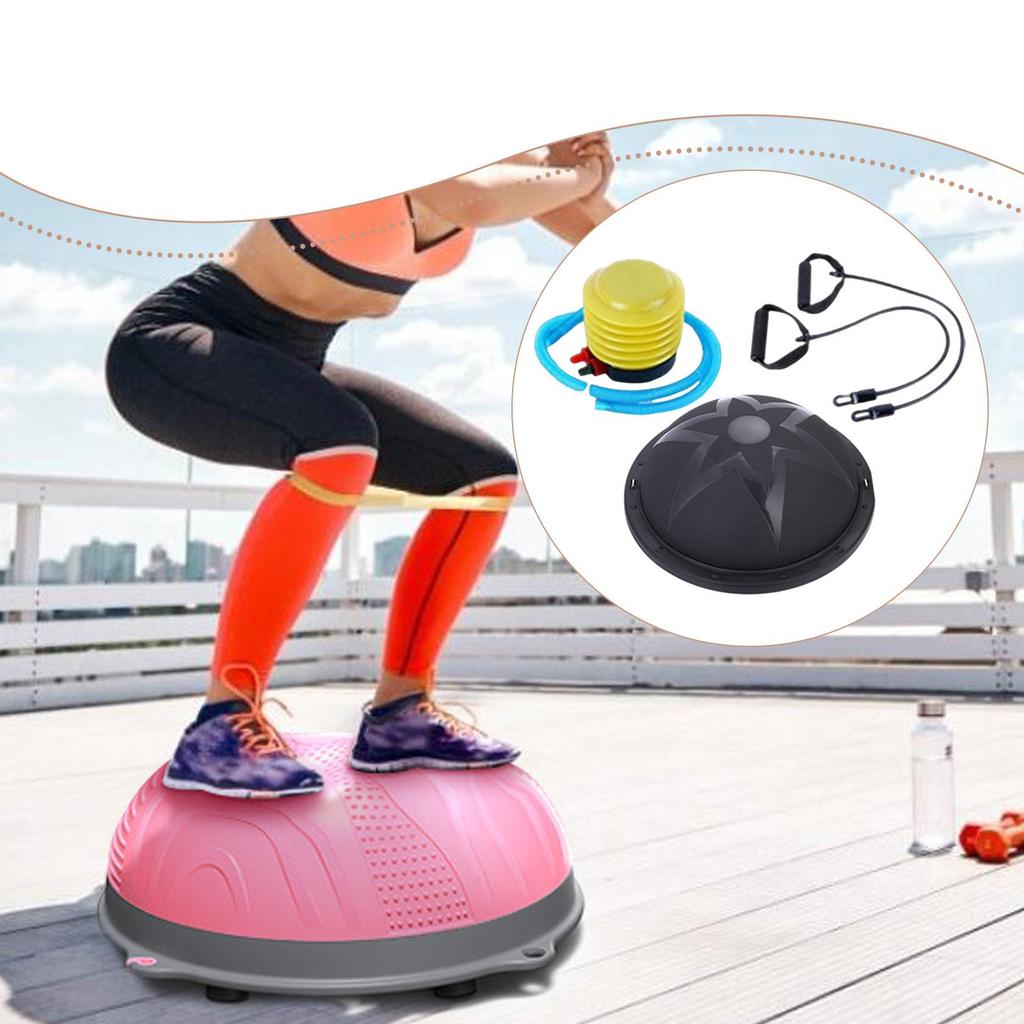 Balance Ball Half Exercise Fitness with Resistance Bands and Pump Training for Dance