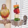 Bird Bowls For Cage No Clutter Fruit Dispenser Stainless Parrot Feeder For Cockatiel Finch Pet Crate Pole Outside Backyard