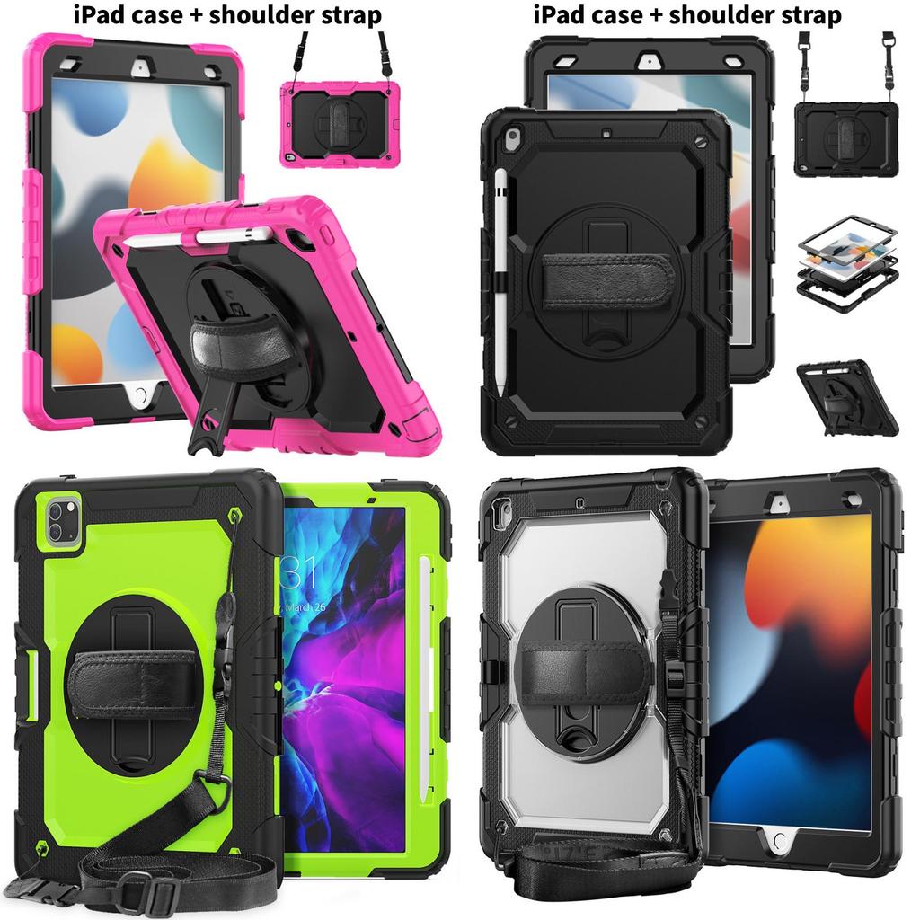For Ipad Air 11 Shockproof Silicone Case With Adjustable Pc Stand For Heavyduty Protection