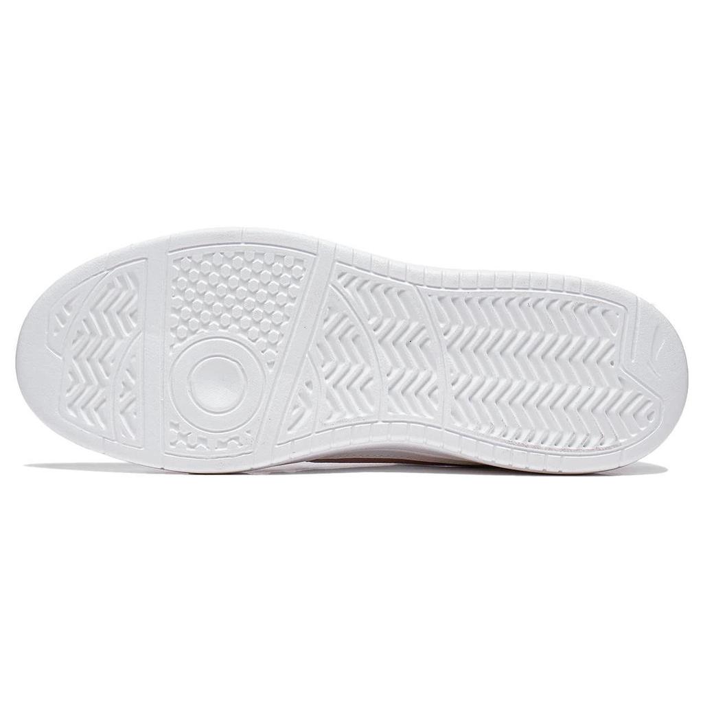 Li Ning Qingyi Synthetic Leather Slip Resistant Abrasion Resistant Low Top Skateboard Shoes Women's White Pink AGCT402-3