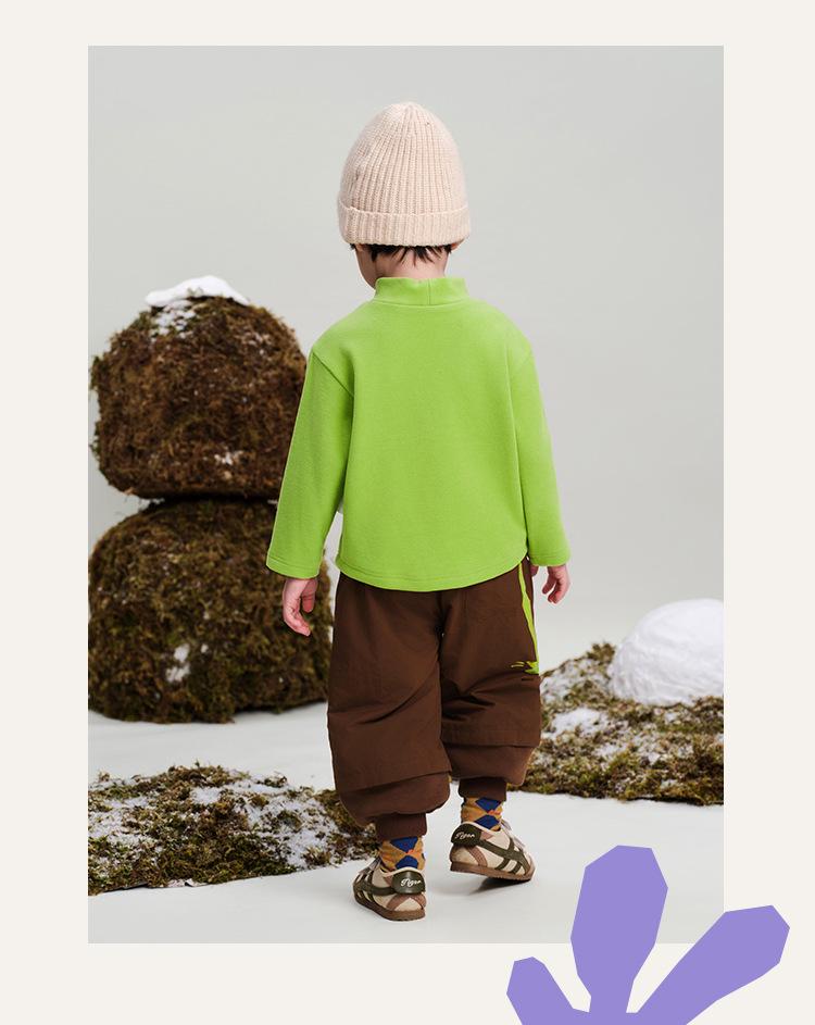 Girls' Winter Cartoon Fleece-Lined Base Layer Top, 2025 Collection