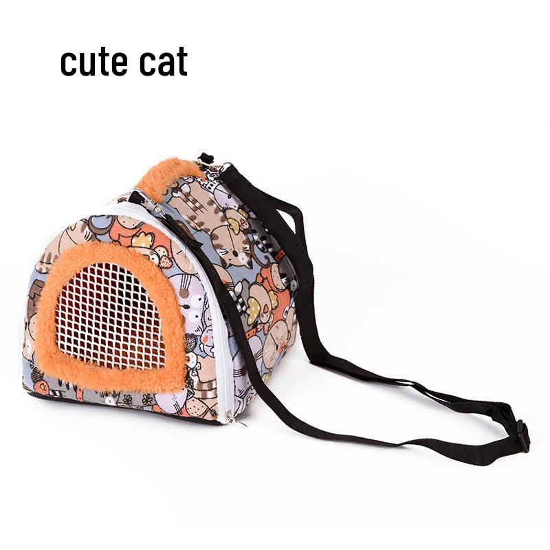 Small Pet Winter Warm Crossbody Bag - Hamster, Guinea Pig, Hedgehog Portable Backpack