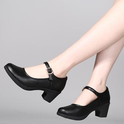 Women's Summer Sports Dance Sandals Heels Work Womens Shoes Lightweight Size 42 High Heels Soft Sole Single Sandalias De Mujer