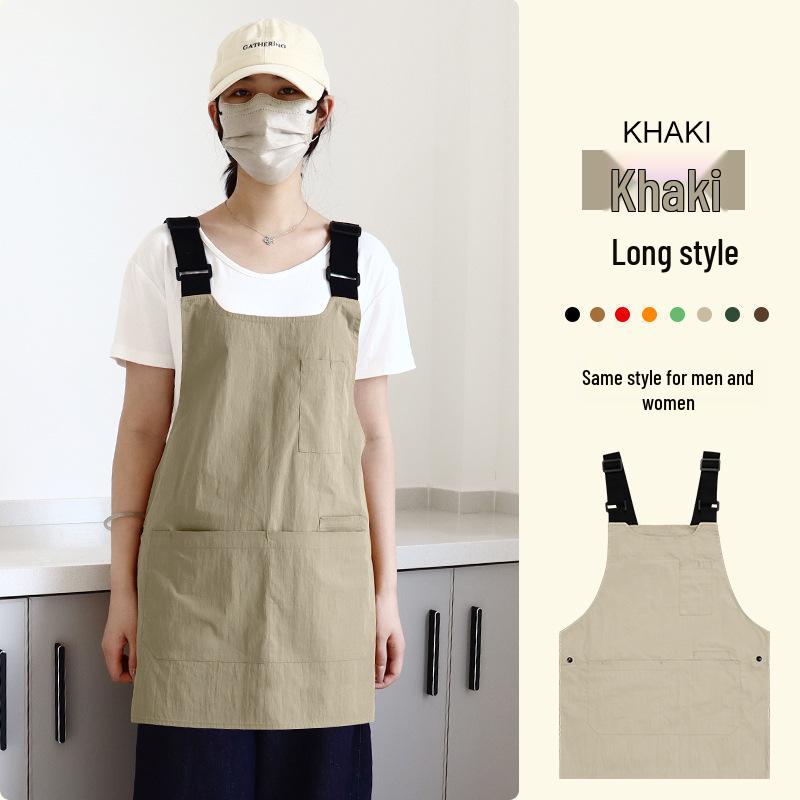 Waterproof Canvas Apron with Custom Logo - Art Studio & Barista Workwear Vest Style