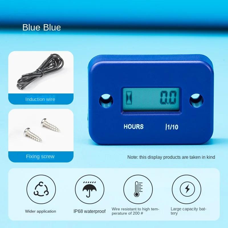 Tachimetro per Motocicletta Resistente e Impermeabile, Motoscafo, ATV, Timer Sensore LCD, Tachimetro, Alta Temperatura