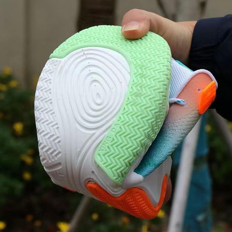 Basketball Shoes Spring and Autumn Color Matching High-top Fly-woven Mesh Youth Sports Shoes Thick-soled Rebound Men's Shoes