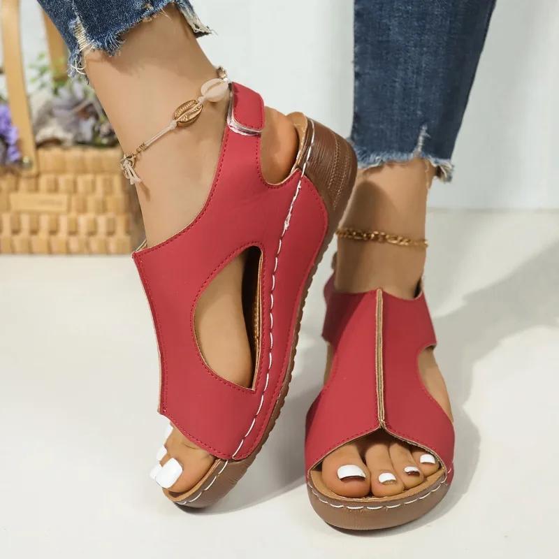 New Summer Women Wedge Sandals New Woman Fashion Non Slip Beach Shoes Female Lightweight Casual Platform 3-5cm