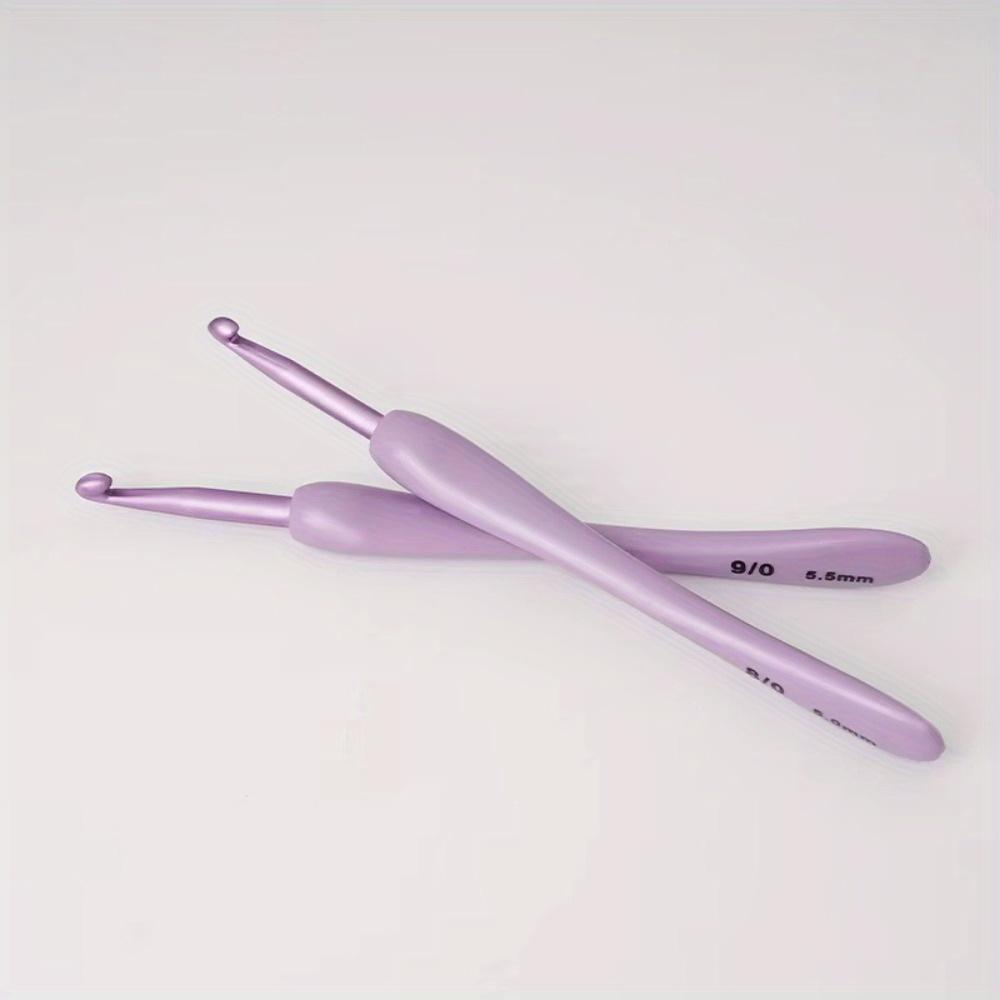 8Pcs/set Purple Crochet Hooks Set Craft Crochet Weaving Knitting Needles Hooks for Sewing Crafts Stitching 2.5-6.0mm