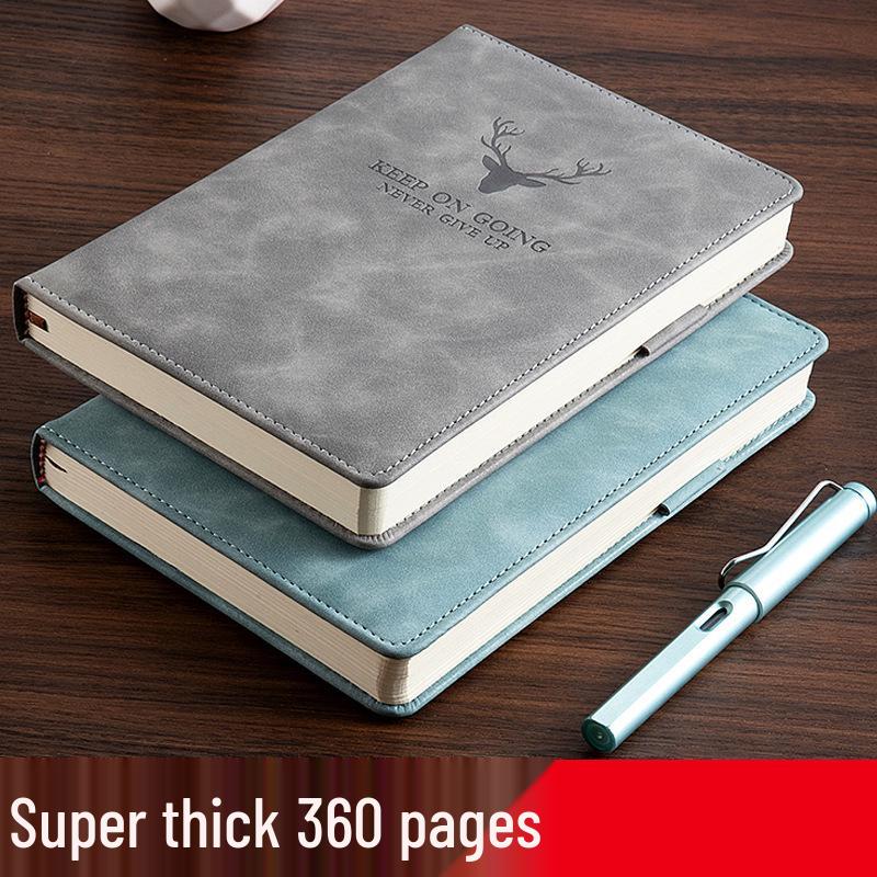 A5 Thickened Business Leather Notebook: Retro Exquisite Accounting & Office Stationery