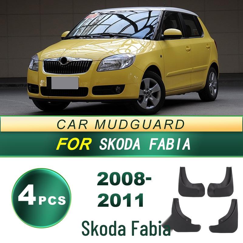 Skoda Fabia Hatchback (08-11) Soft Rubber Tire Mudguards - No Drilling Required