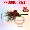 16 Pieces Christmas Napkin Rings Holder Pine Cones Napkin Rings Holder Wood Christmas Napkin Rings Dining Table Setting Decorati