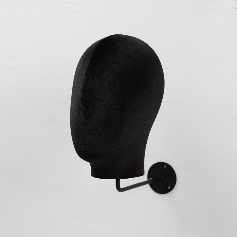 Wall-Mounted Wig and Hat Mannequin Display Stand