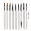 9Pcs UV Gel Acrylic Nail Brush Set, Nail Tips Extension Nail Brushes 3D Carving Manicure Salon Tools