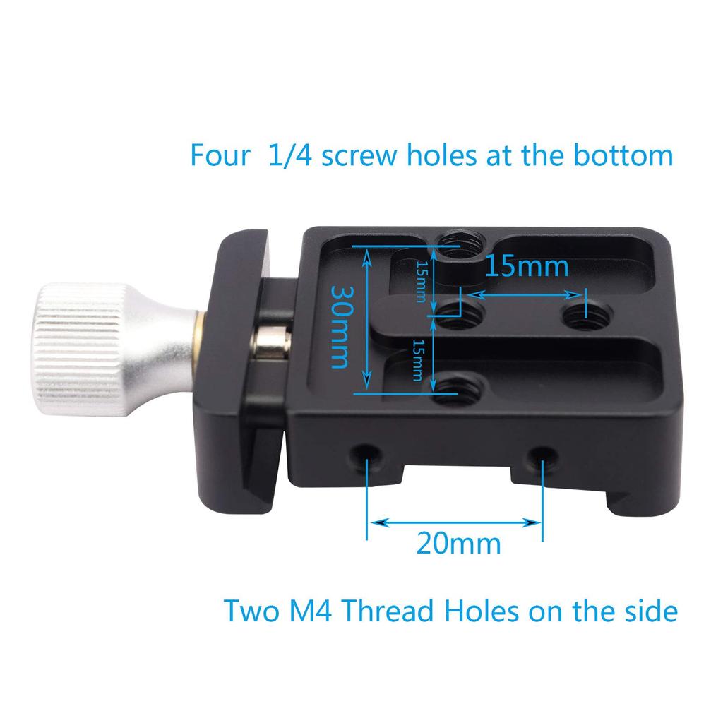 Haoge DSLR and Mirrorless Camera Quick Release for Standard Conversion DJI Ronin ZHIYUN Crane Weebill S and Manfrotto Tripod Ball Heads CP-40 Clamp,