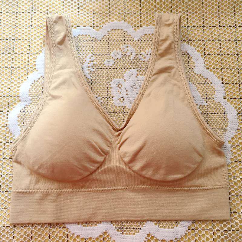 Genie Bra Plus-Size Seamless Wire-Free Sports Bra Yoga Vest with Pads - Set of 3