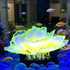 Aquarium Artificial Coral Silicone Coral Figurine Fish Tank Decor Glow-in-The-Dark Faux Coral with Suction Cup Underwater Landscape for Betta Fish