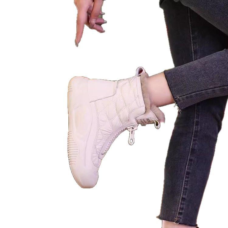 Snow boots women's 2025 new velvet thickened winter models non-slip waterproof warm high-top cotton shoes short boots women's shoes