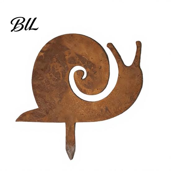 Rust Effect Garden Statues Snail Ornaments Stake Silhouettes Ground Weather-Resistant Iron Rustic Decorations Retro Distressed Texture Figures A