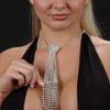 Rhinestone Neck Tie Women Rhinestone Necktie Necklace Party Costumes Jewelry Accessories Gift for Women