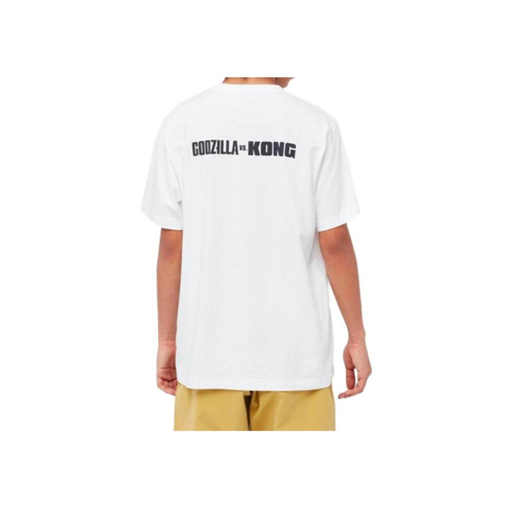 Uniqlo Godzilla Series Cotton Printed Crew Neck T-Shirt Unisex Tops White 435433-00