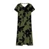 Summer Dress Women's Long Boho Beach Dress Elegant Maxi Dress V-Neck Short Sleeve Summer Tunic Dress Light Airy