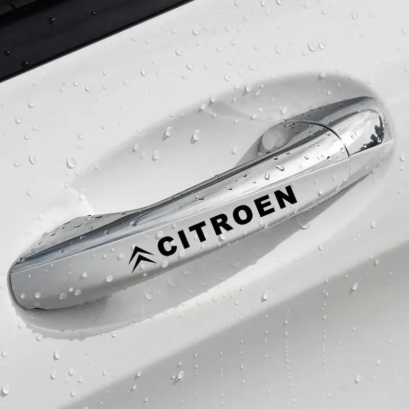 4PCS Car Door Handle Sticker Car Logo Decoration Decal For Citroen C2 C3 C4 C5 C6 C1 DS3 DS4 DS5 DS7 Xsara Berlingo Saxo Picasso