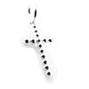 Les Trésors De Lily [J3109] - Silver 'Cross' Pendant - 9x18 Mm