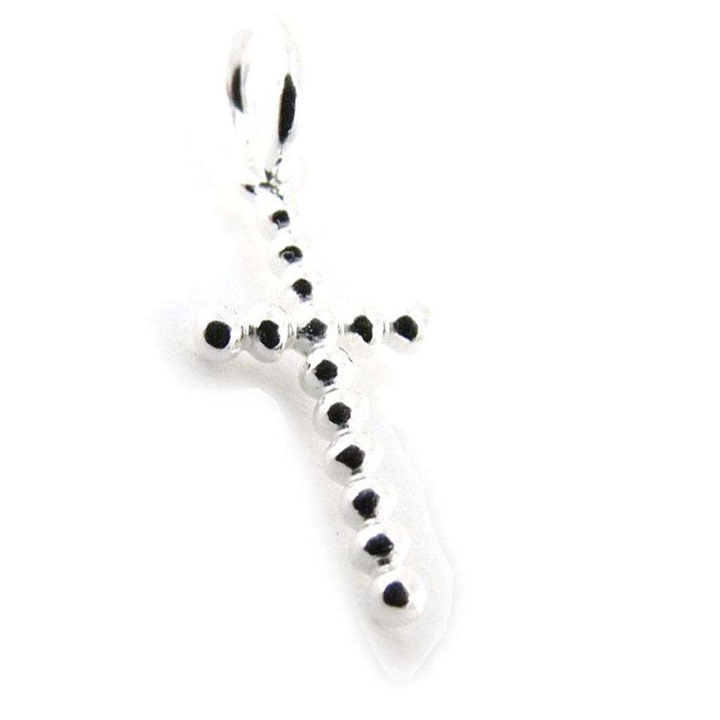 Les Trésors De Lily [J3109] - Silver 'Cross' Pendant - 9x18 Mm