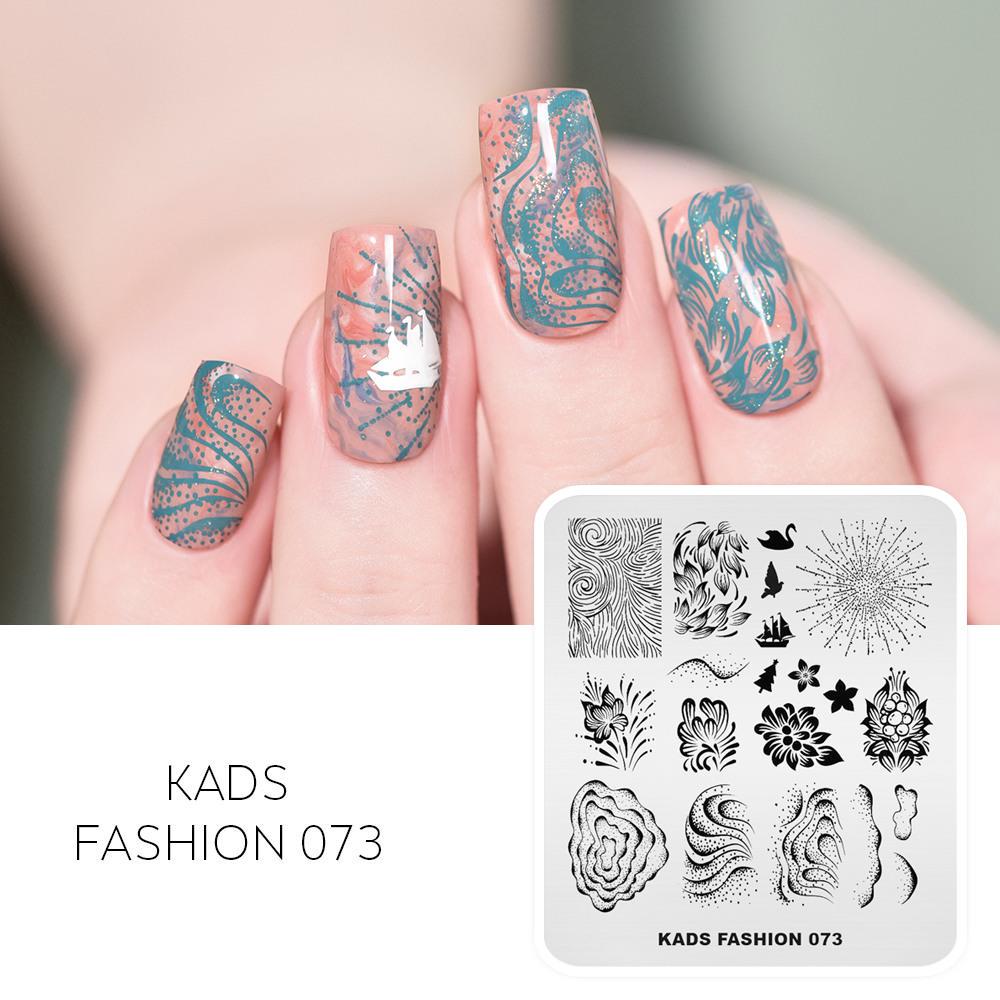KADS New 16 Designs Chinese Fashion Ocean Nail Stamp Plate Lotus Snake Dragonfly Mixed Pattern Nail Art Tools Stamping Template Stencil Plate