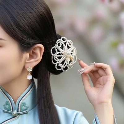 Stjärna Kinesisk Stil Hårklämma Antik Stil Hanfu Hårnål Elegant Cheongsam Huvudprydnad Foto