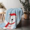 Tuniu Merry Christmas Plush Teddy Bear Kids Fleece Blanket Sofa Bed Throw Warm Soft Cute Gift