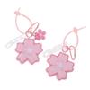 Pink Cherry Blossom Key Chain Fabric Sakura Pendant Cute Flower Key Ring Backpack Charms Car Decoration Bag Accessories