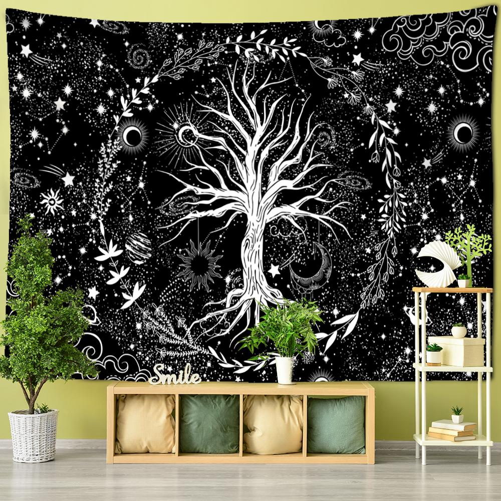 Tree Of Life Tapestry Wall Hanging Psychedelic Witchcraft Hippie Tapiz Bohemia TV Background Home Decor