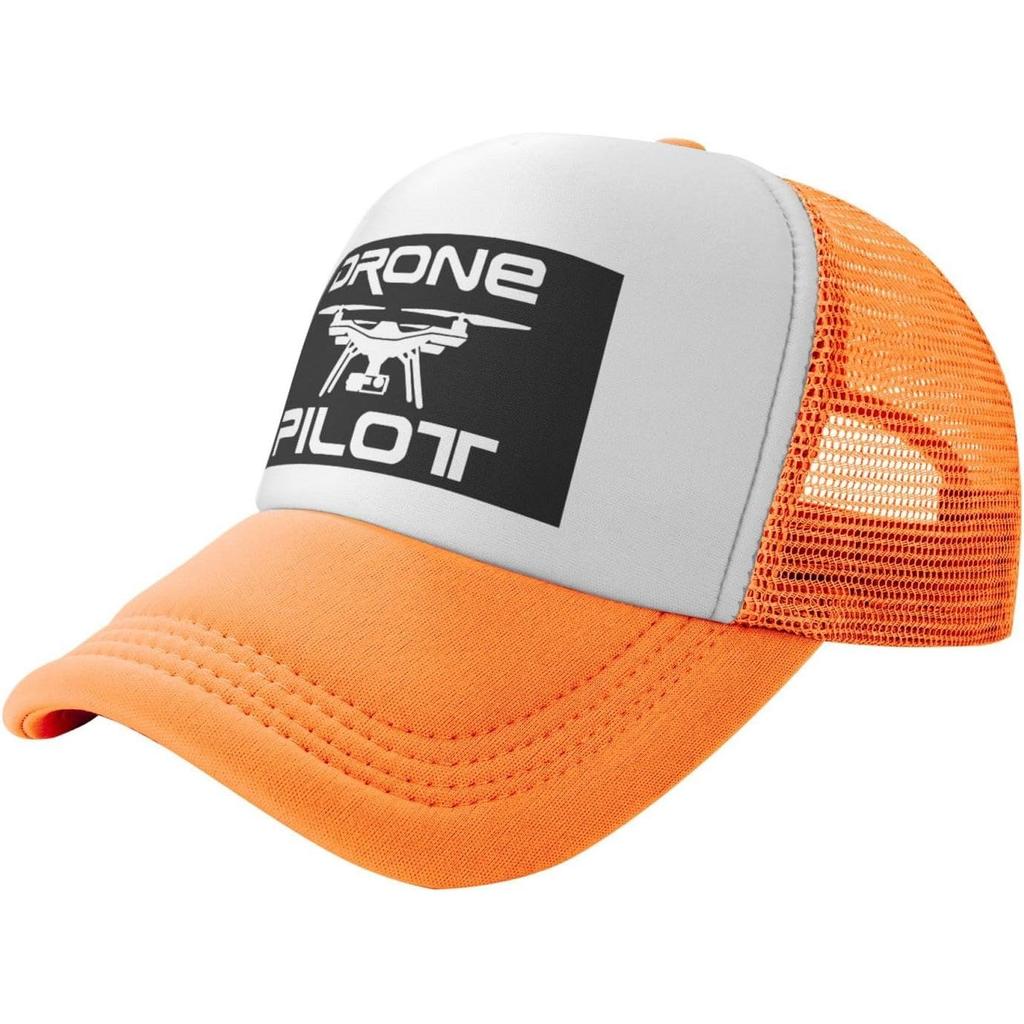 Drone Pilot Trucker Hat Breathable Mesh Snapback Cap Unisex Casual Outdoor Adjustable