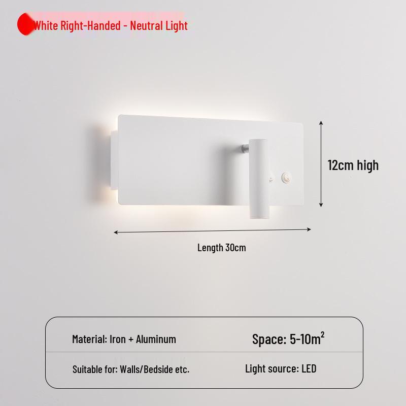 USB Wall Lamp: Modern LED Bedside Reading Light for Living Room, Guest Room, or Hotel