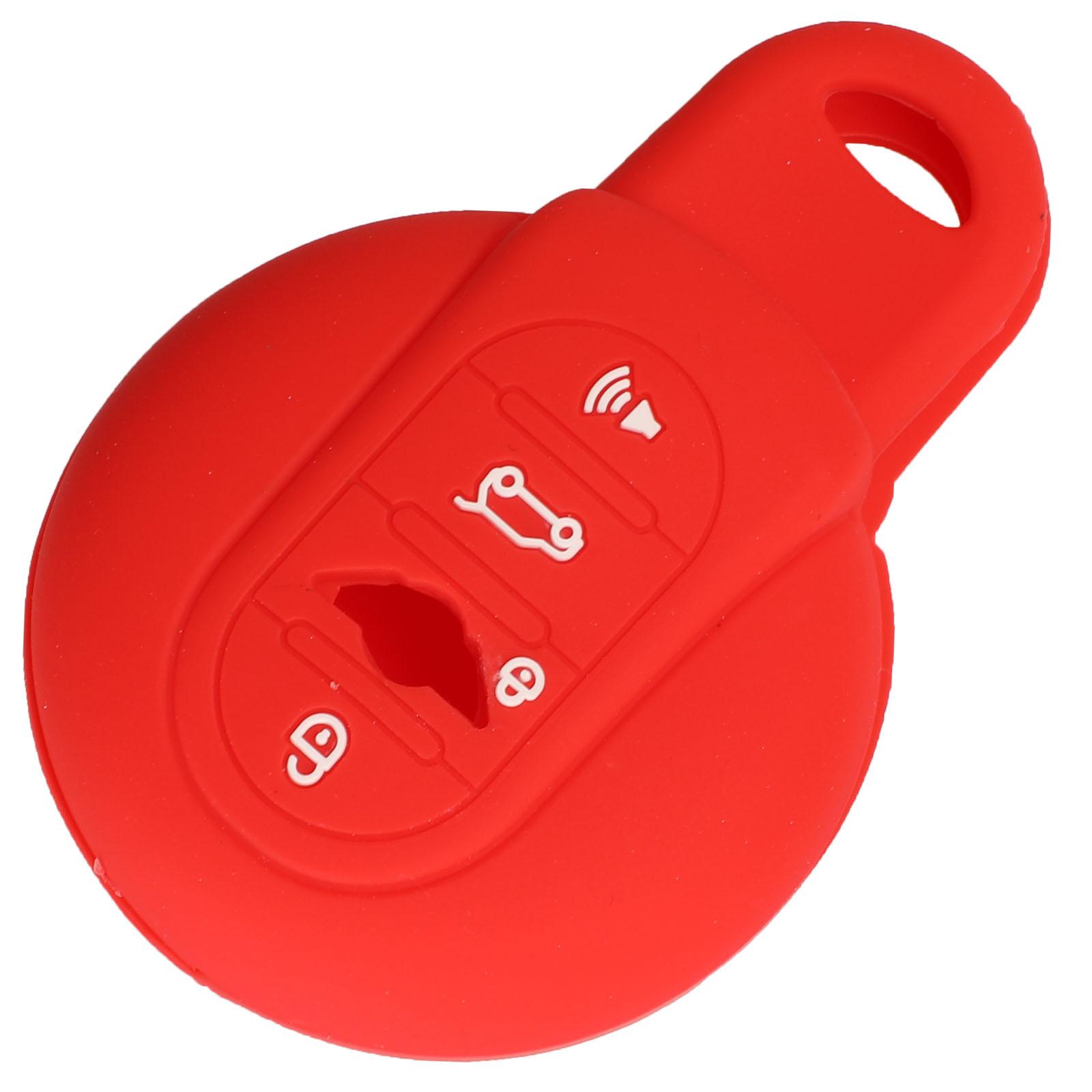 

Силиконовый чехол для дистанционного ключа автомобиля jingyuqin для BMW MINI Cooper S R50 R53 F54 F55 F56, 4 кнопки, держатель ключа, стильный чехол красный