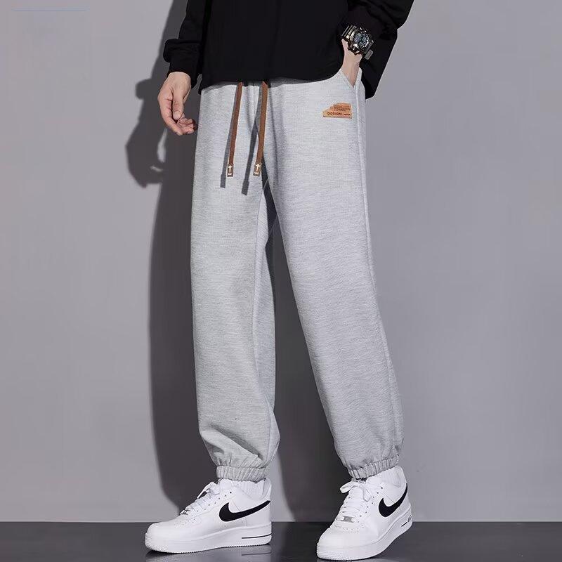 Men's casual pants for spring and autumn 2026, new loose-fitting, drapey straight-leg sports pants