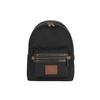 Academy 29 Fashion Zipper Canvas And Leather Backpack Men Backpacks Black 29474-JIBLK